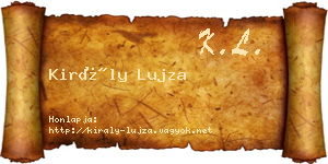 Király Lujza névjegykártya